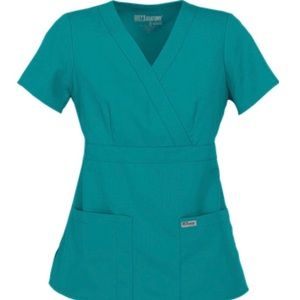 Grey’s Anatomy Teal Scrubs Modern Fit Mock Wrap